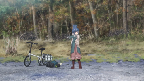 redsamuraiii:Yuru Camp Episode 1Rin Shima loves to camp alone and decides to go a campsite in Lake M