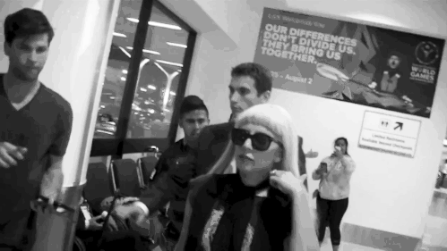 black-and-white-gaga:  At LAX 9.15.2015 