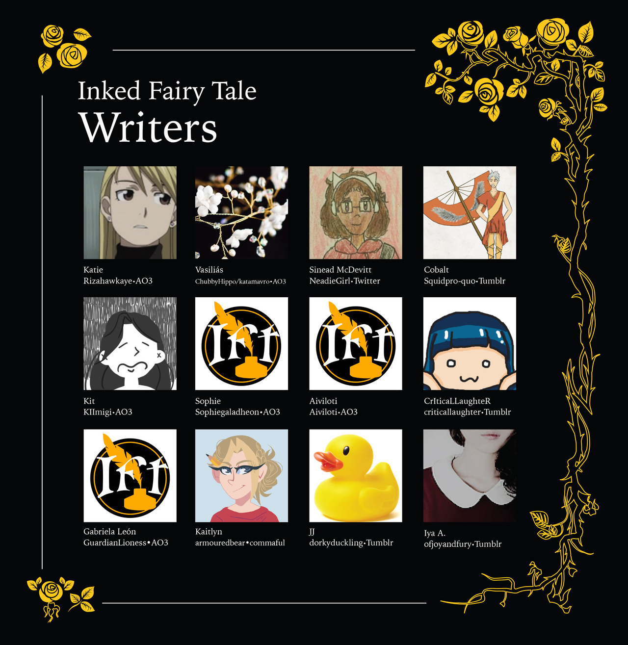 inkedfairytales:  Here are all the wonderful people working on the Inked Fairy Tale