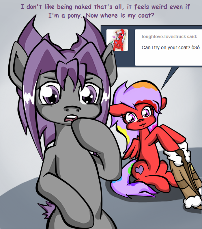 ask-yuta-wuta-ponies:  ~It seems that Yuta hasn’t notice that his coat is in the