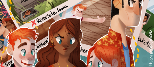 My preview for @postcardsfromcarmen !! This zine was so much fun to work on and has some amazing art