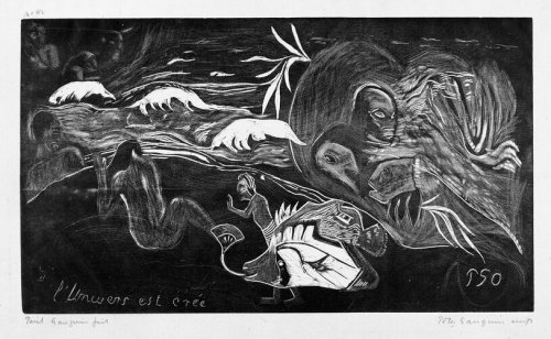 bm-european-art: The Creation of the Universe (L'Univers est crée), Paul Gauguin, carved winter 1893