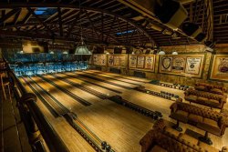 steampunktendencies:  Higland Park Bowl     89 years later, the 1933 Group have restored and revitalized the vintage bowling alley, transporting patrons into a different era with a steampunk vibe. via Twisted Sifter 