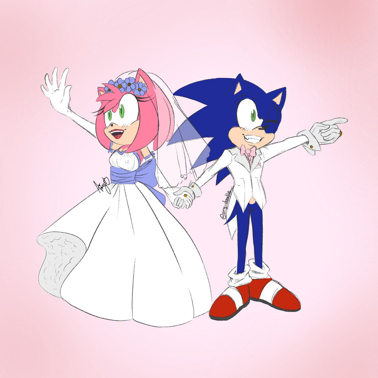 Peachy Owl on X: Have a wholesome SonAmy wedding! This one