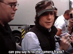 Frankie says Hi to the camera.