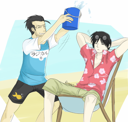 roymaes:  i felt sad so i doodled some silly summer hughes and roy you two should enter a “dorkiest outfit” competition 