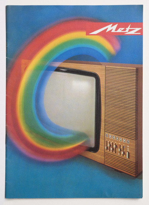 Advertising brochure for Metz Color TV, 1970s. Germany. From the exhibition Ephemera, Collection The