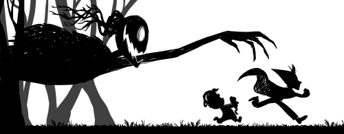 imaginashon:Two dare to go in, and two are trying to get out.Little scribbles of love.