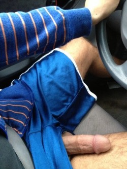 prettyricky8:  Horny in the car on the way home from the gym. 