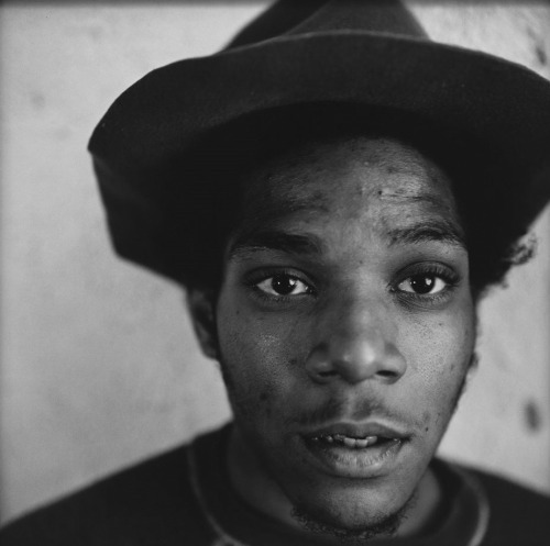 Jean-Michel Basquiat photographed by Ari Marcopoulos, 1983.