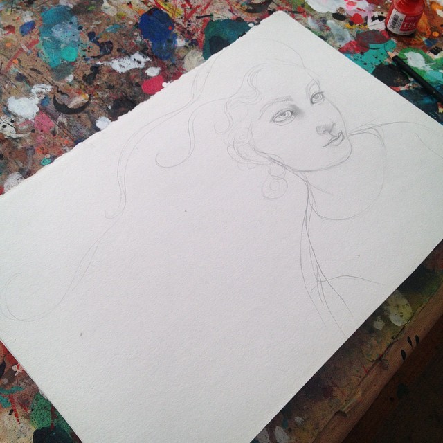 Beginning #paintinginprogress #painting #mixedmedia #mariapacewynters #art #artist