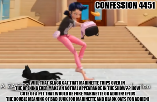 miraculousladybug-confessions: “Will that black cat that Marinette trips over in the opening e