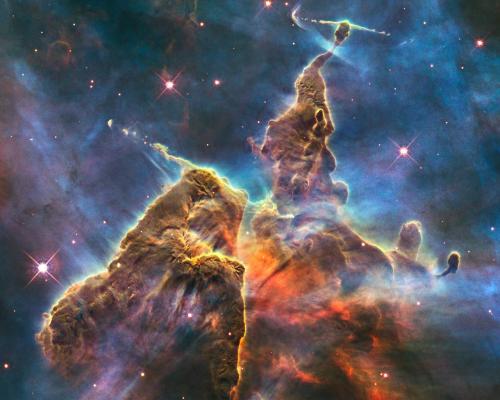 misterlemonzafterlife:  space-pics:The Mystic Mountain, 3 light years in height. Taken by The Hubble Telescope https://MisterLemonzAfterlife.tumblr.com/archive