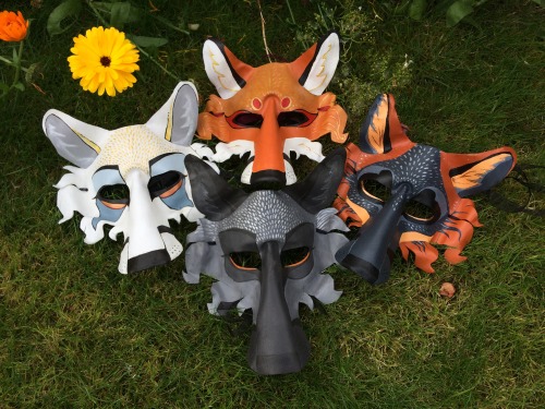 A selection of leather masks I’ve made recently. All available to buy from my etsy shop!:https://www