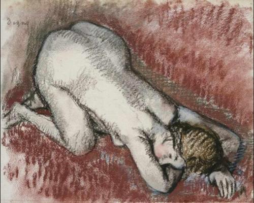 tierradentro:  “Kneeling Nude”, 1888, Edgar Degas. 