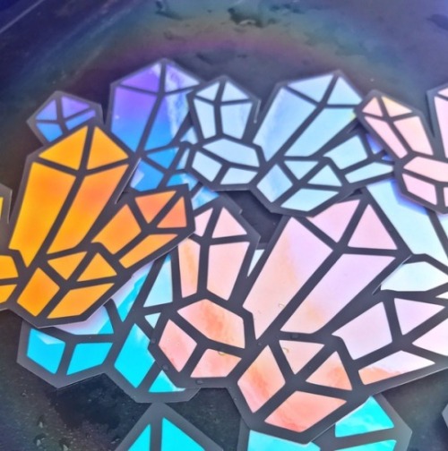 Color-Shifting Crystal Cluster Stickers   shop now 