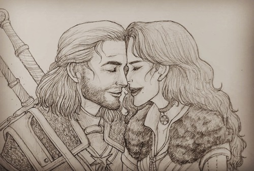 shinyeongkim:Yennefer and Geralt_ The Witcher
