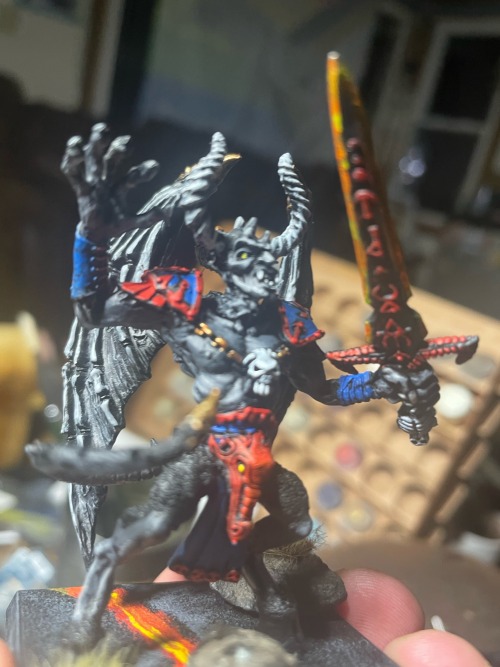 I Painted This Chaos Daemon For A Painting Contest On Discord. I Was Inspired By The Level Transitions