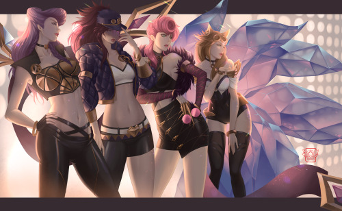 [ FANART COMISSION ]Jojo meets KDA (League of Legends)Comission for Rosetta Nero. Thank you so much!