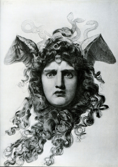 thefugitivesaint: Anthony Frederick Augustus Sandys (1829-1904), ‘Head of Medusa’, 1875