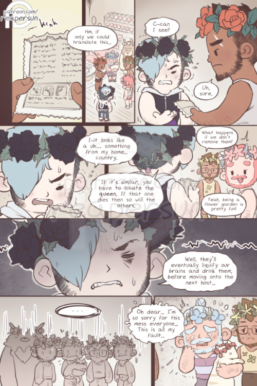 sweetbearcomic: Support Sweet Bear on Patreon -> patreon.com/reapersun ~Read from beginning~ <-Page 33 - Page 34 - Page 35-> ✿❀✿..❀…✿………… 