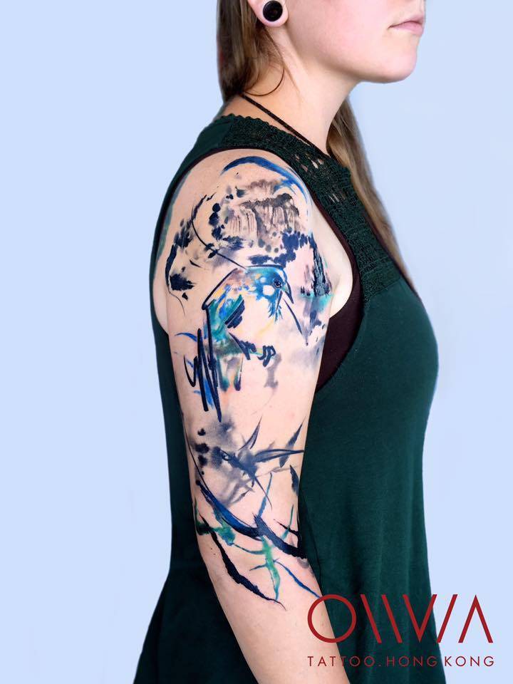 Floral abstract arm band by... - Logan Square Tattoo | Facebook