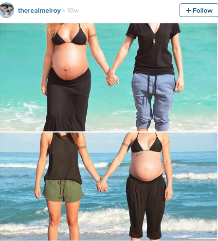 micdotcom:  You may have seen Melanie and Vanessa Iris Roy’s side-by-side pregnancy