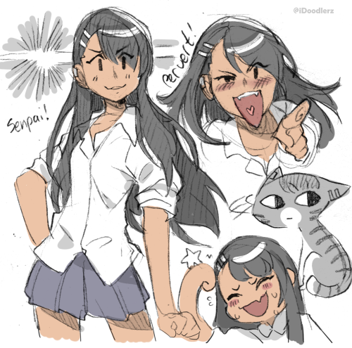 idoodlez: Nagatoro sketches! Congratulations on the upcoming anime adaptation!~