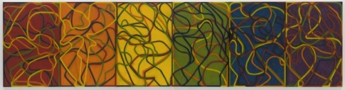 nobrashfestivity:Brice Marden  The Propitious Garden of Plane Image, 1rst, 2nd and 3rd versionsmore