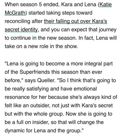 This is Queller’s first interview since s5 ended and she talks about Kara and Lena lol.In conclusion