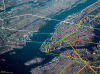 transitmaps:
“ Submission - Aerial Photo of New York City with Rail Lines Superimposed
Fantastic work from Transit Maps reader Arnorian showing the New York Subway, PATH and NJ Transit Lines on top of an aerial photograph of central New York City....