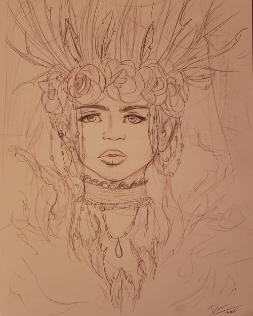 Sketch for a possible future acrylic painting. #sketchbook #sketch #doodle #drawint #fantasydrawing