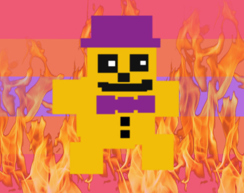 Fredbear Plush from FNAF 4 burns William Afton!