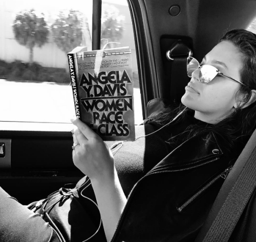 glamour:Some light reading.Via @theashleygraham on InstagramWomen, Race & Class by Angela Davis“