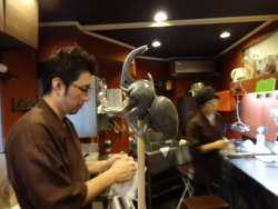 archiemcphee:  After our friend Linda Lombardi, aka wombatarama, traveled to Japan last year we posted about her awesome visit to an Owl Cafe. Today we’d like to share photos of another experience Linda had in Japan that makes us happily envious. She