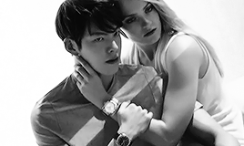 kimwoobinseyebrows:Kim Woo Bin & Anna Jagodzinska bts for Calvin KleinBeautiful