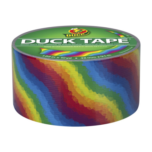 http://www.duckbrand.com/products/duck-tape/printed-duck-tape/1351 How about a rainbow psychedelic San Francisco mummification bondage scene???