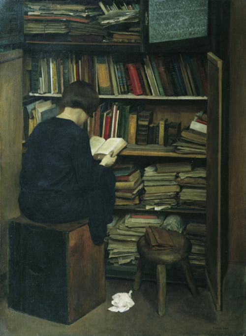 Friedrich Frotzel, The old book case, 1929. Oil on canvas. Belvedere Vienna