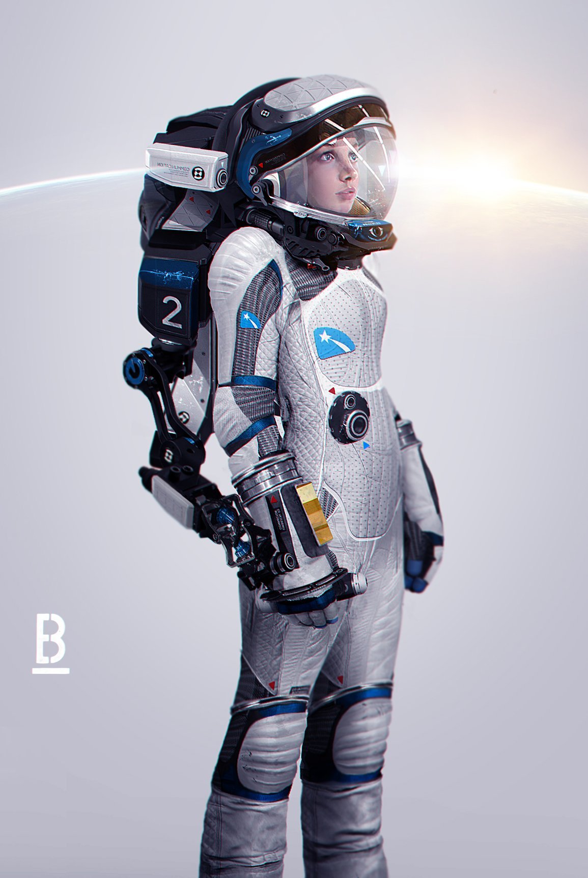 cinemagorgeous:  Futuristic space suit designs by artist Benoit Godde.