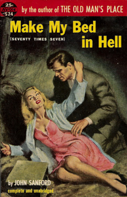 everythingsecondhand: Make My Bed In Hell, by John Sanford (Avon, 1939). From Ebay. 