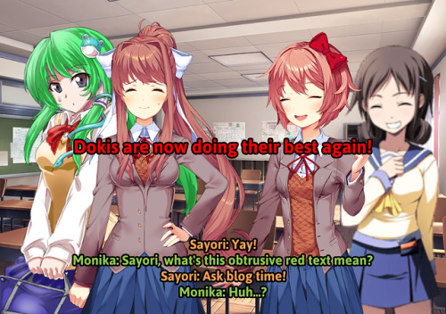 Dokis Doing Their Best! — Sayori: It means random people from the  internet...