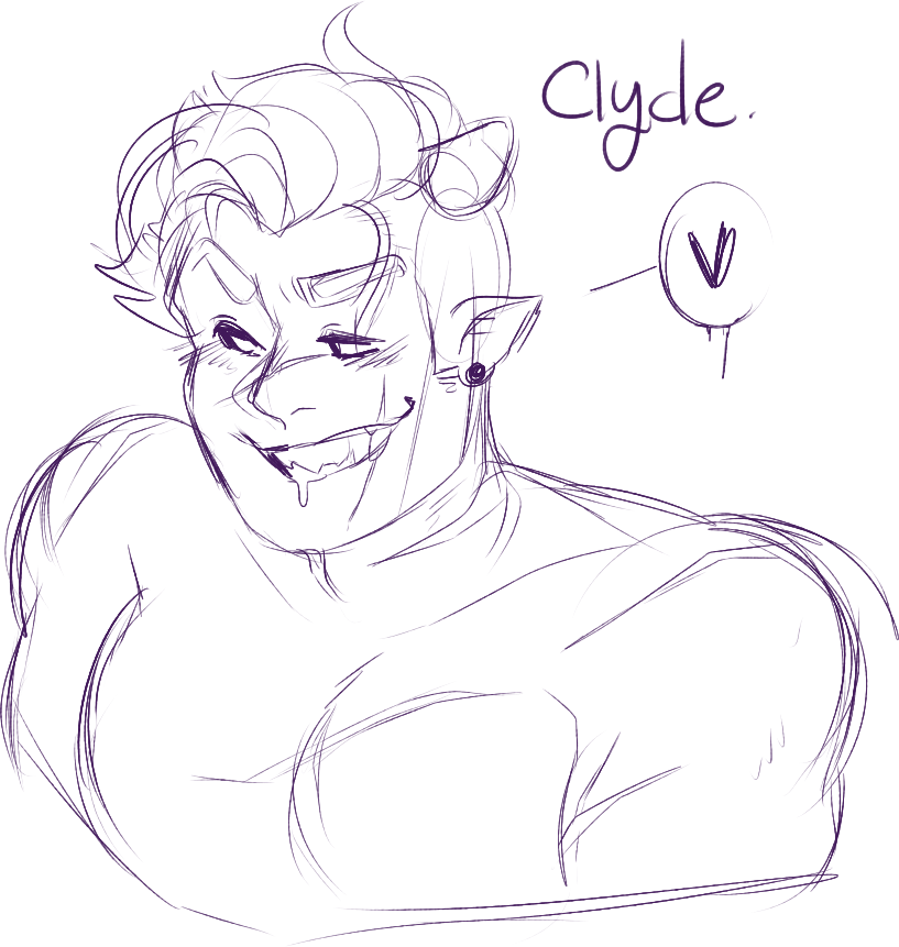 meet Clyde, a big bara demon who will fuck you into a coma.