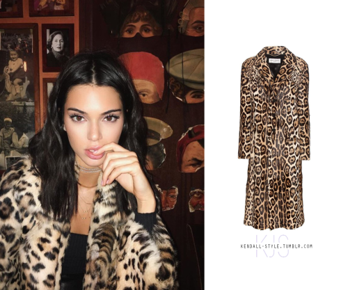 Kendall Jenner | Instagram | December 1,2016 SAINT LAURENT Printed goat fur coat- $14,700 