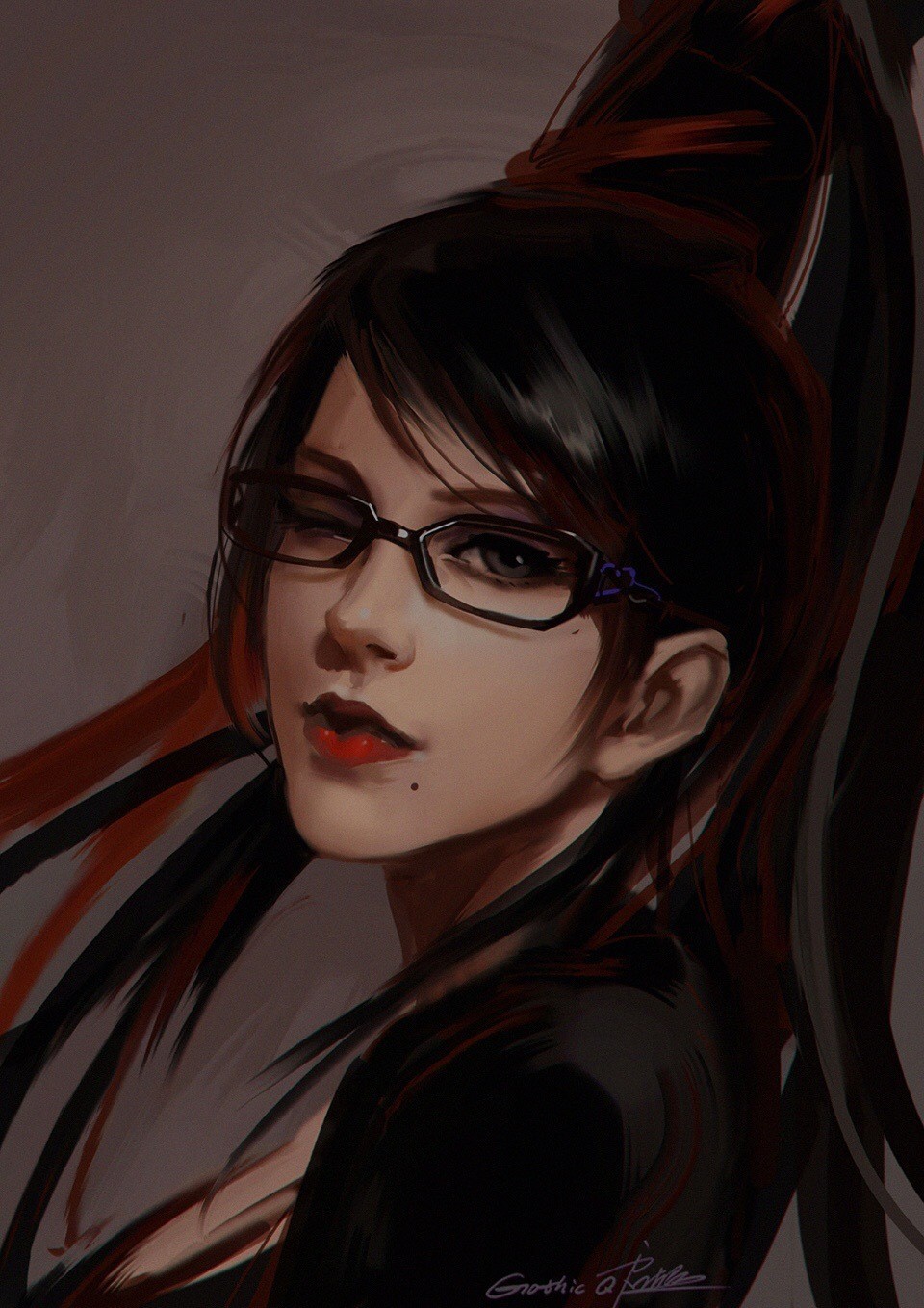 thisisforthepixels:  Bayonetta art by Qichao Wang
