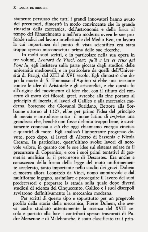 Louis de Broglie, La vita e l'opera di Pierre Duhem (1953), Foreword in Pierre Duhem, (1906-1914), L