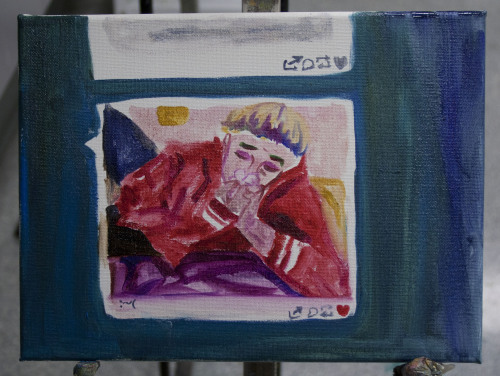 lizbarfart:some paintings i’m working on for class, inspired by the nicole eisenman show at ica