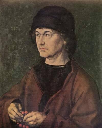 artist-durer: Portrait Albrecht Dürer the Elder, 1490, Albrecht Durer Medium: oil,panel 