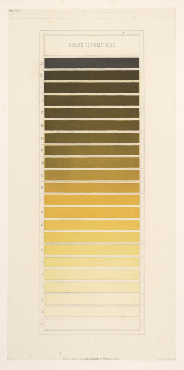 René Digeon &amp; Michel Eugène Chevreul, color charts, 1786-1889. Steel engraving. From the book Co