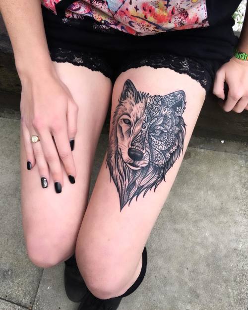 Porn thatattoozone:  @  matt_stopps    LONEWOLF photos