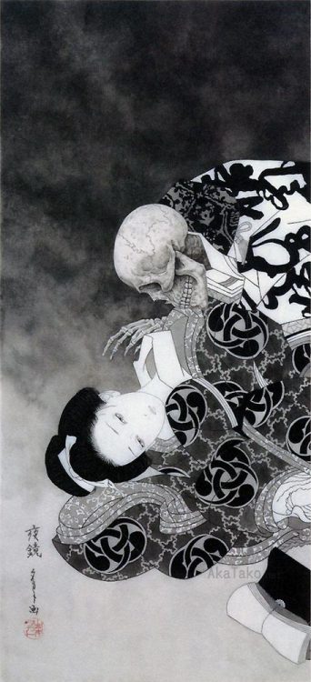 NIGHT MIRROR 2 by Takato Yamamoto is printed in “Coffin of a Chimera”. Signed copies ava